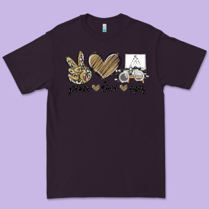Peace Love Eyes Premium Tee Designed By Maliassmallbusiness