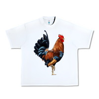 White cockerel Urban Heavy Tee - JahusDesignShop