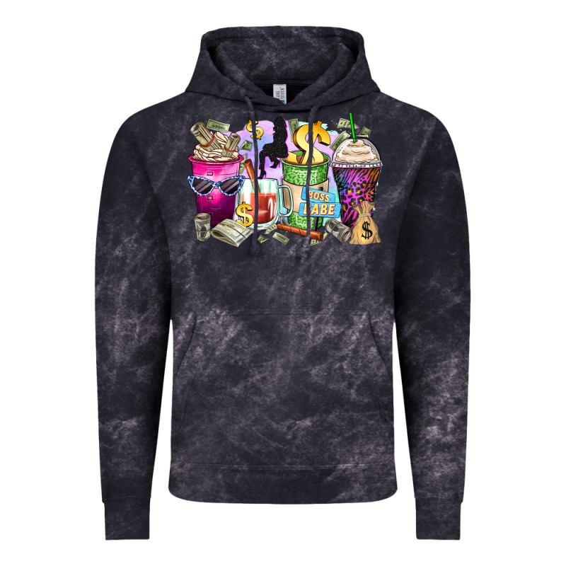 Boss Babe Coffee Cups Vintage Hoodie by Zillion Design Studio | Teevron