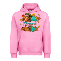 Fuchsia Pink Blessed pumpkin Urban Hoodie - NancyCooperArtShop