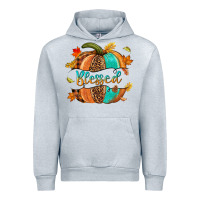 Heather Grey Blessed pumpkin Urban Hoodie - NancyCooperArtShop