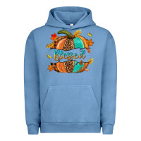 Pigment Pebble Blue Blessed pumpkin Urban Hoodie - NancyCooperArtShop