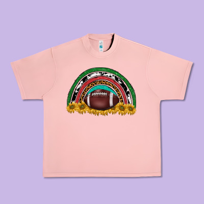 Merry Christmas Sunflower Rainbow Urban Heavy Tee Designed By Barkaloodesign
