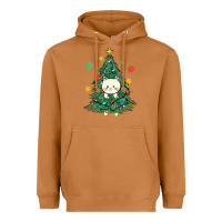 Meerkat christmas tree cat Heavyweight Hoodie - MaliasSmallBusiness