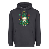 Christmas Tree Cat Heavyweight Hoodie | Teevron
