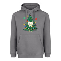 Storm christmas tree cat Heavyweight Hoodie - MaliasSmallBusiness