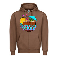 Chestnut summer vibes coconut drink Zipper Hoodie - Jasminsmagicworld