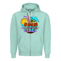 Seafoam summer vibes coconut drink Zipper Hoodie - Jasminsmagicworld