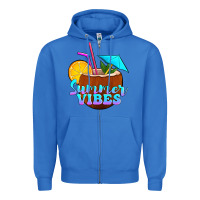 True Royal summer vibes coconut drink Zipper Hoodie - Jasminsmagicworld