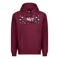 Burgundy for the love of the game  volleyball Premium Hoodie - Jasminsmagicworld