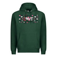 Sports Green for the love of the game  volleyball Premium Hoodie - Jasminsmagicworld