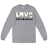 Heather Grey love dental hygienist Long Sleeve Tee - AdoDesignShop