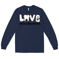 Navy love dental hygienist Long Sleeve Tee - AdoDesignShop
