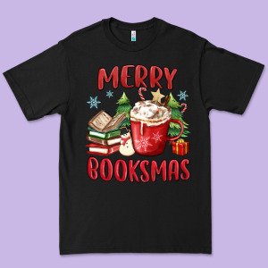 Merry Booksmas Premium Tee Designed By Maliassmallbusiness