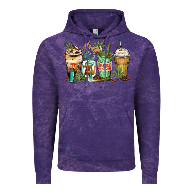 Highly Caffeinated Coffee Cups Vintage Hoodie by Zillion Design Studio | Teevron