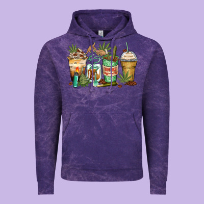 Highly Caffeinated Coffee Cups Vintage Hoodie Designed By Zillion Design Studio