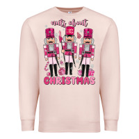 Pale Pink nuts about  christmas Premium Sweatshirt - MaliasSmallBusiness