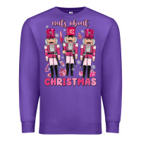 Purple nuts about  christmas Premium Sweatshirt - MaliasSmallBusiness