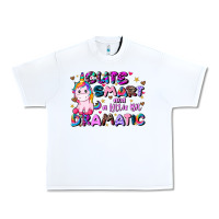 White cute smart and a little bit dramatic Urban Heavy Tee - JahusDesignShop