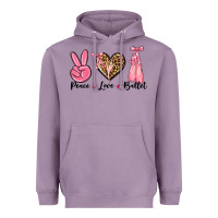 Lavender peace love ballet Heavyweight Hoodie - NancyCooperArtShop