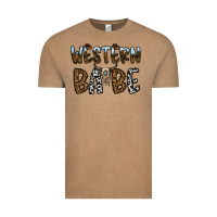 Vintage Coffee western babe Vintage Tee - CowhideDigitalArt