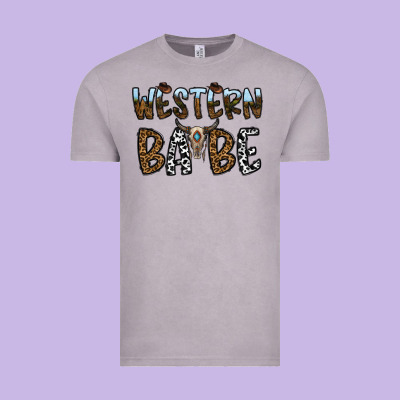 Western Babe Vintage Tee Designed By Cowhidedigitalart