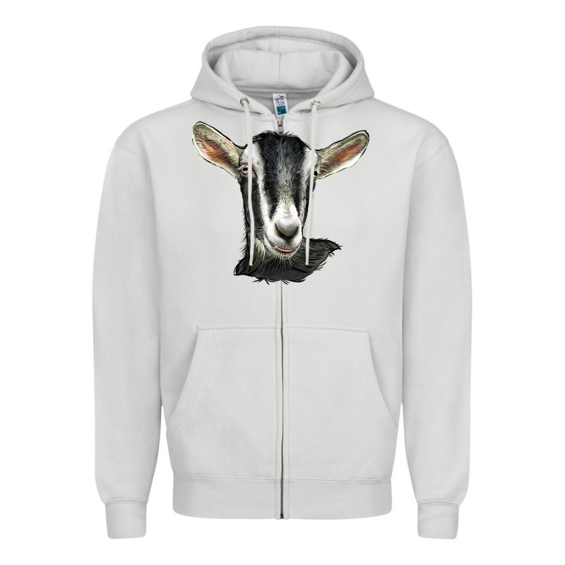 Alpine Goat Head Zipper Hoodie by LillyAllenDesigns | Teevron