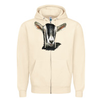 Sandshell alpine goat head Zipper Hoodie - LillyAllenDesigns