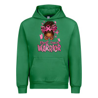 Emerald brest cancer warrior afro messy bun Urban Hoodie - texasbilliewilder
