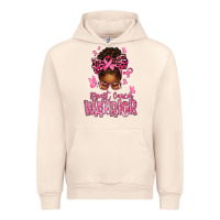 Sandshell brest cancer warrior afro messy bun Urban Hoodie - texasbilliewilder