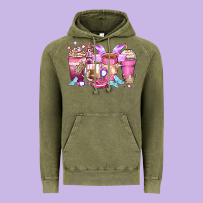 Princess Coffee Cups Vintage Hoodie Designed By Zillion Design Studio