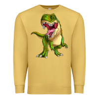 Antique Gold T-rex Premium Sweatshirt - MaliasSmallBusiness