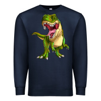 Navy T-rex Premium Sweatshirt - MaliasSmallBusiness