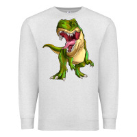 Oatmeal Heather T-rex Premium Sweatshirt - MaliasSmallBusiness