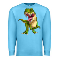 Ocean Blue T-rex Premium Sweatshirt - MaliasSmallBusiness