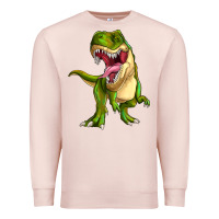 Pale Pink T-rex Premium Sweatshirt - MaliasSmallBusiness
