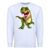 White T-rex Premium Sweatshirt - MaliasSmallBusiness