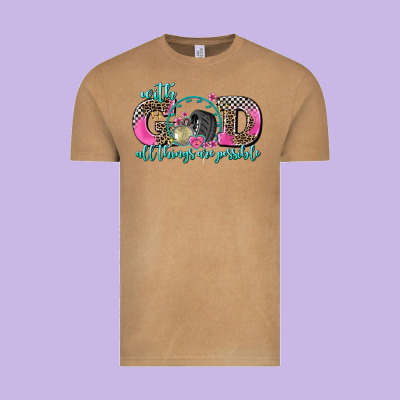With God All Things Are Possible Race Vintage Tee Designed By Adodesignshop