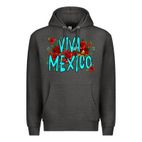 Charcoal Heather viva mexico long live mexico Premium Hoodie - Jasminsmagicworld