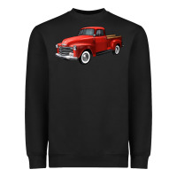 Black western red truck right 34 view Heavyweight Sweatshirt - FaDigitalArtStudio