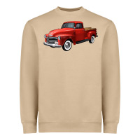 Mushroom western red truck right 34 view Heavyweight Sweatshirt - FaDigitalArtStudio