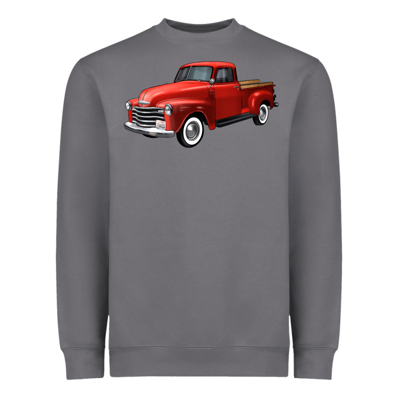 Western Red Truck Right 34 View Heavyweight Sweatshirt by FaDigitalArtStudio | Teevron