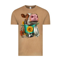 Vintage Camel Simmental Cow Coffee Cup Vintage Tee - FaDigitalArtStudio