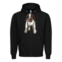 Black baby boer goat Zipper Hoodie - LillyAllenDesigns