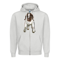 Dove Grey baby boer goat Zipper Hoodie - LillyAllenDesigns