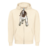 Sandshell baby boer goat Zipper Hoodie - LillyAllenDesigns