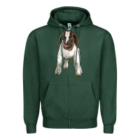 Sports Green baby boer goat Zipper Hoodie - LillyAllenDesigns