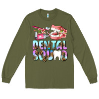 Army Green dental squad Long Sleeve Tee - AdoDesignShop