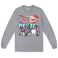 Heather Grey dental squad Long Sleeve Tee - AdoDesignShop