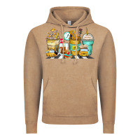 Vintage Coffee school bus coffee cups Vintage Hoodie - Zillion Design Studio